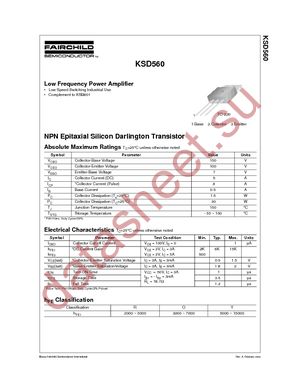 KSD560RTSTU datasheet  